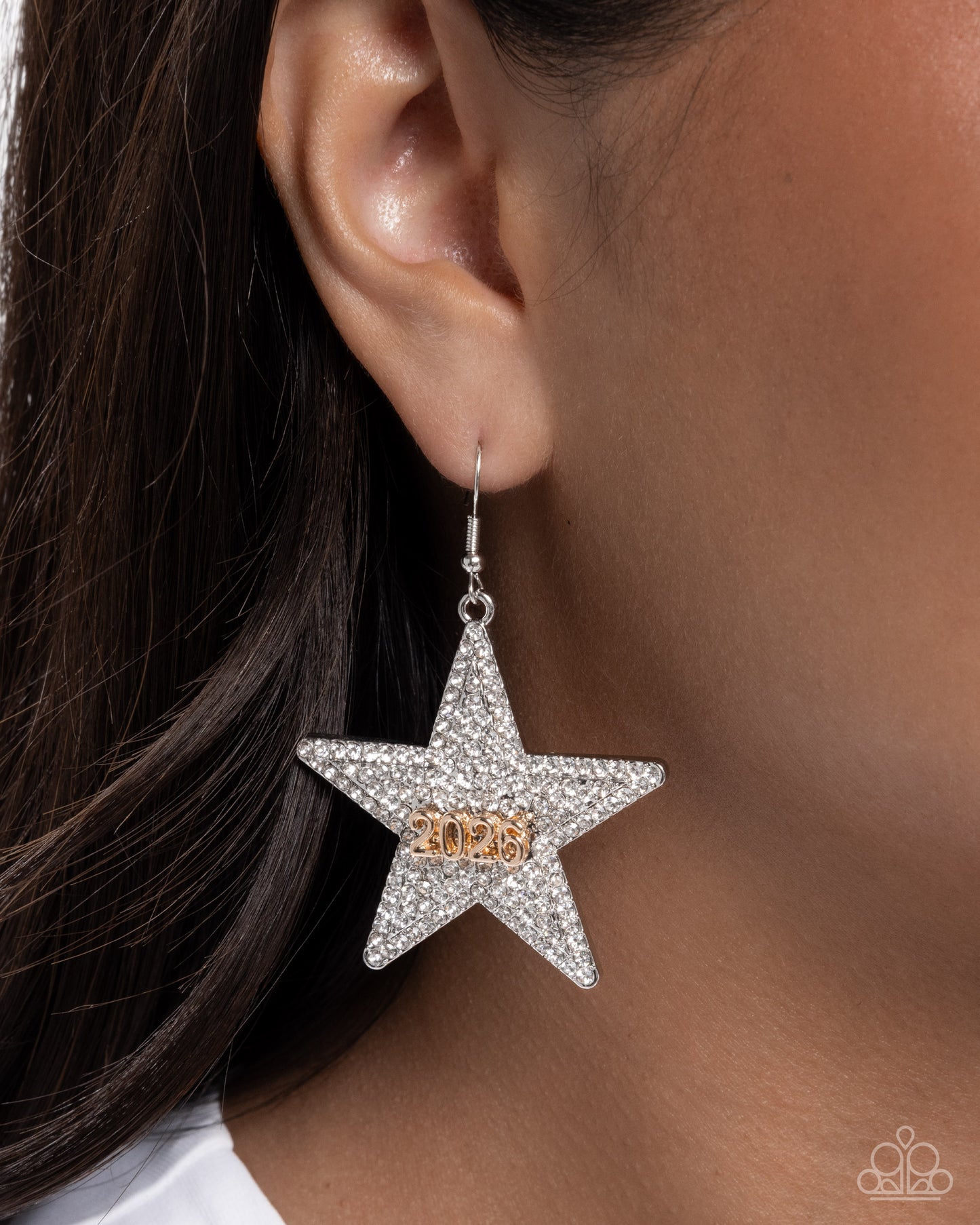 Celebratory Character - White Earring - Paparazzi - Dare2bdazzlin N Jewelry