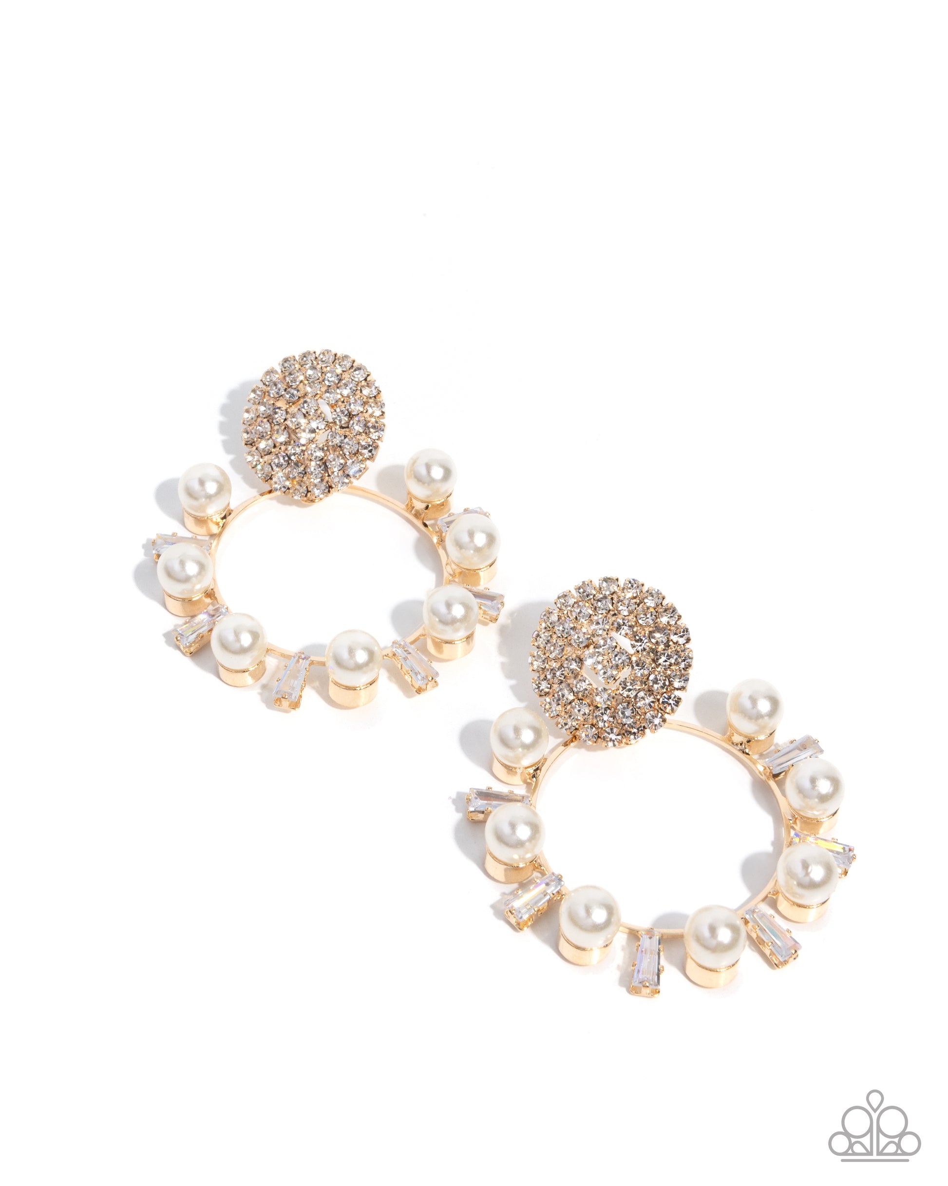 Wistfully Waltzing - Gold Post Earring - Paparazzi - Dare2bdazzlin N Jewelry