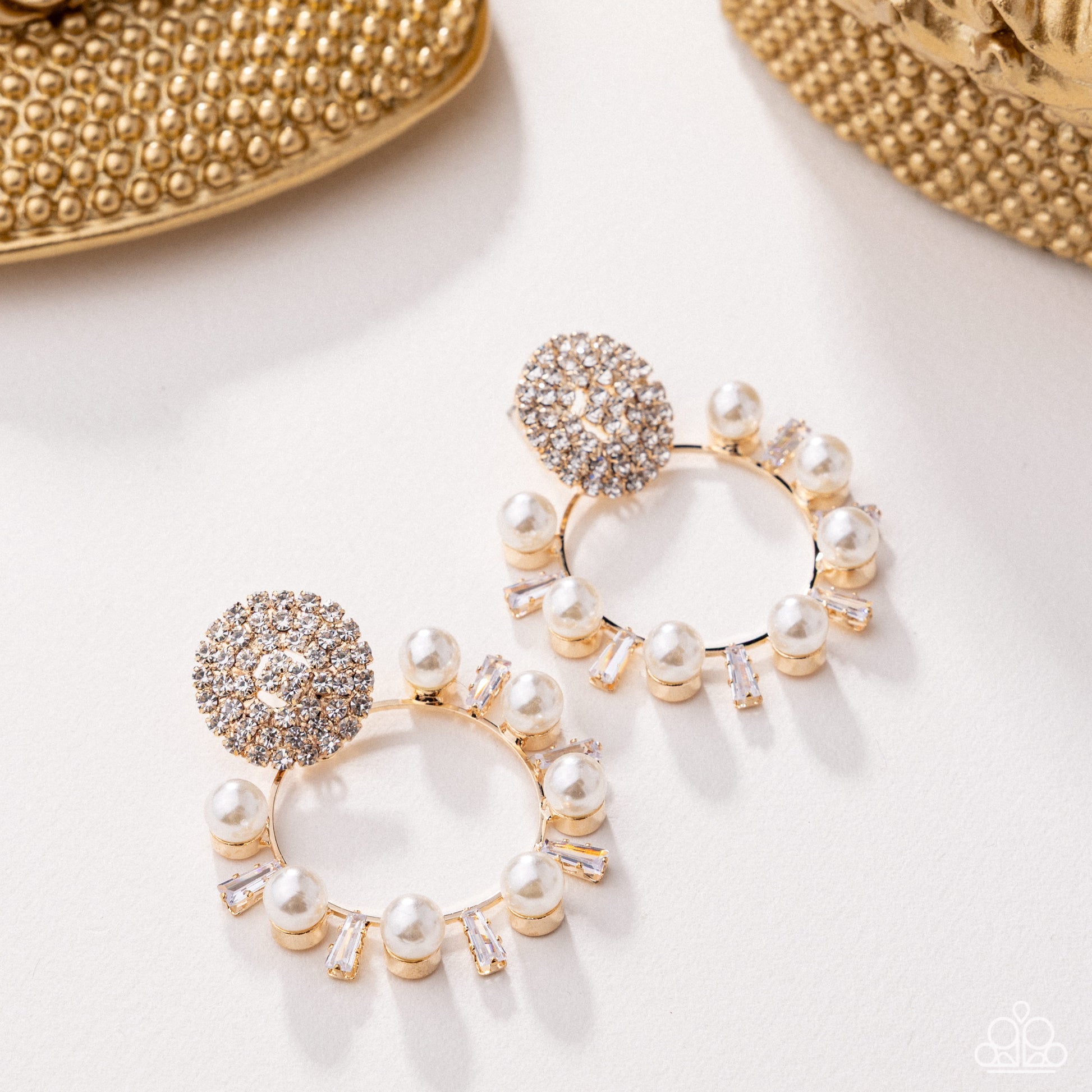Wistfully Waltzing - Gold Post Earring - Paparazzi - Dare2bdazzlin N Jewelry