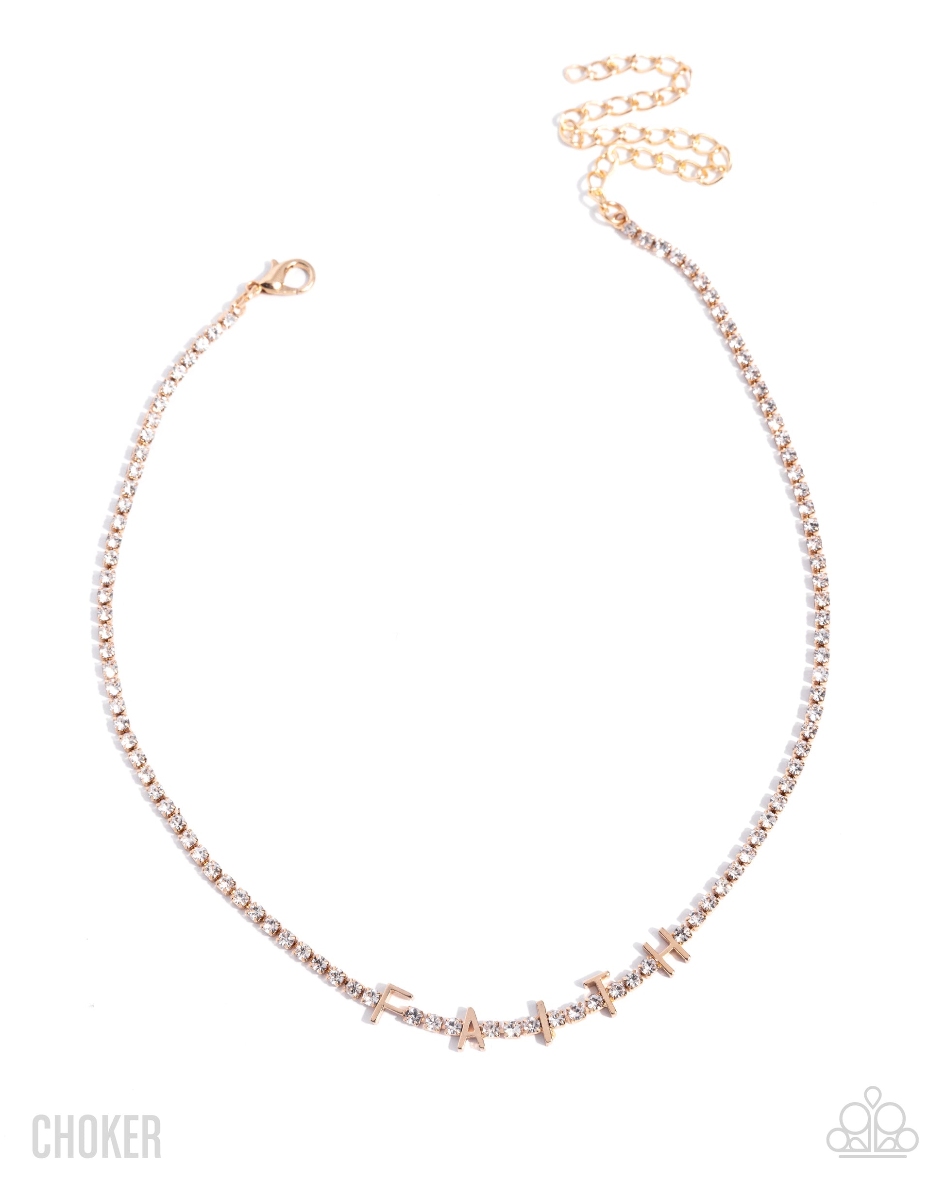 Favorable Faith - Gold Choker - Paparazzi - Dare2bdazzlin N Jewelry