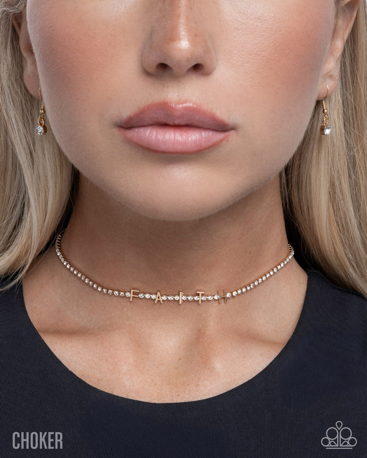 Favorable Faith - Gold Choker - Paparazzi - Dare2bdazzlin N Jewelry