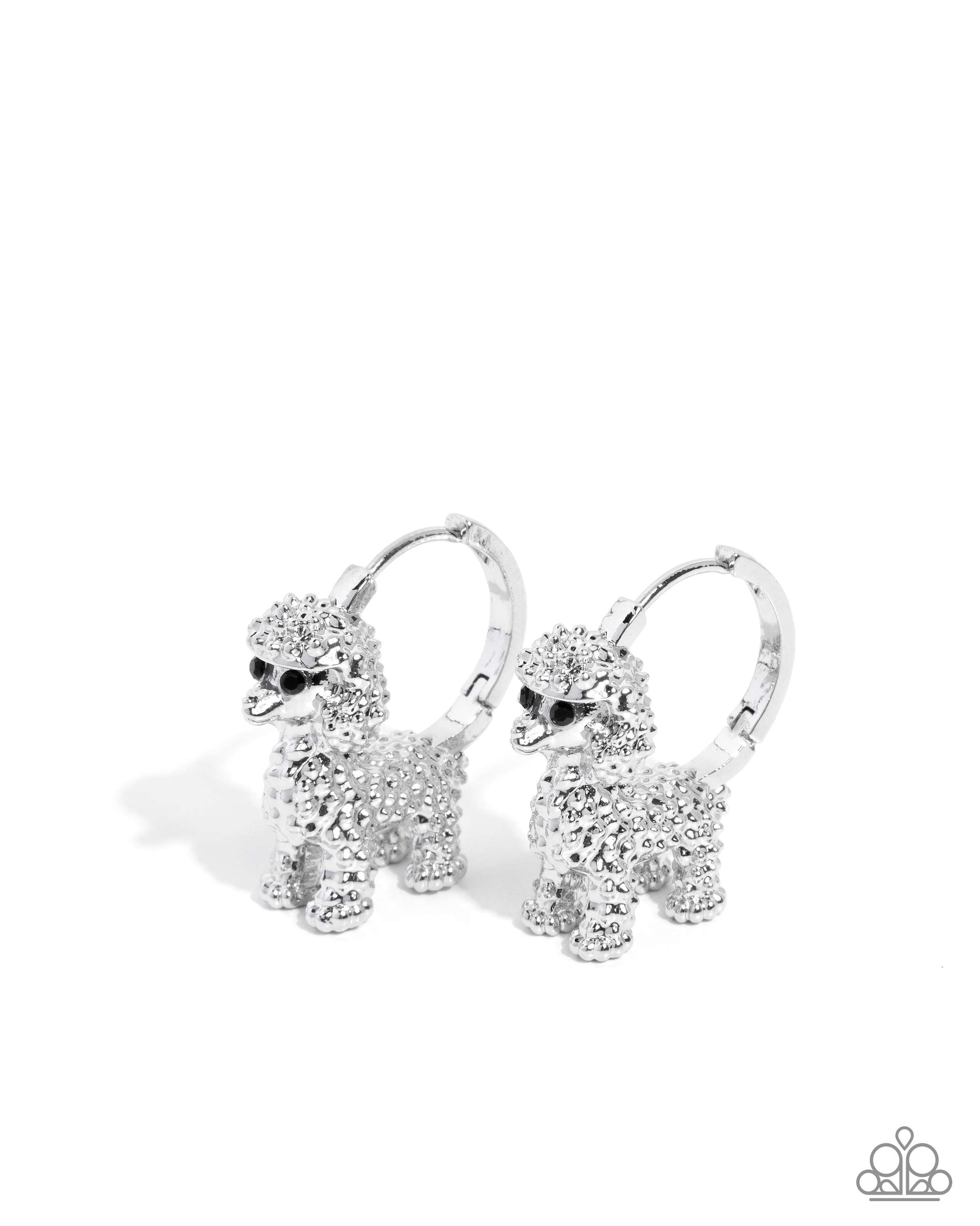 Prized Poodle - Silver Hoops - Hinge Earring - Paparazzi - Dare2bdazzlin N Jewelry