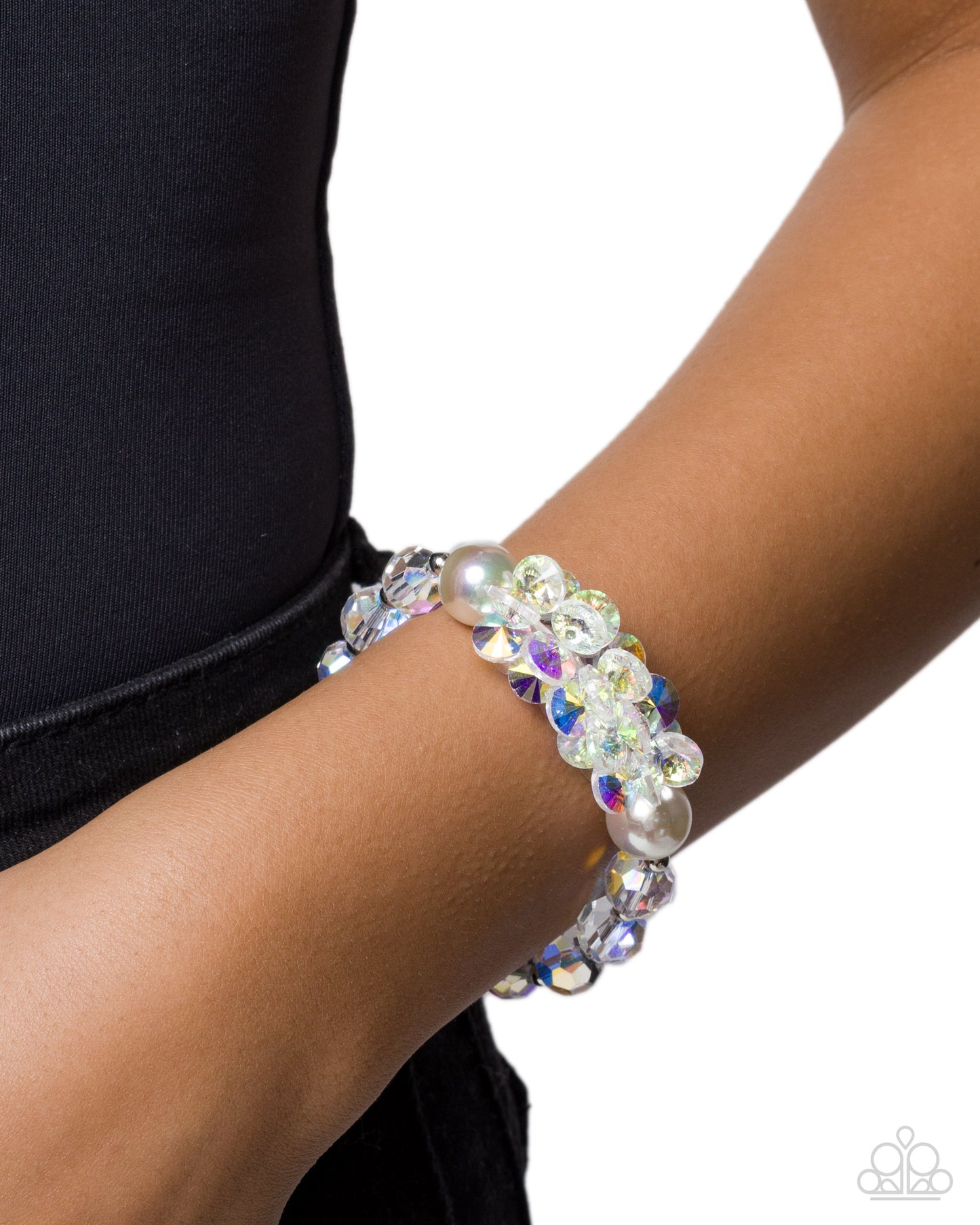 Bagatelle Bling - White Bracelet - Paparazzi - Dare2bdazzlin N Jewelry