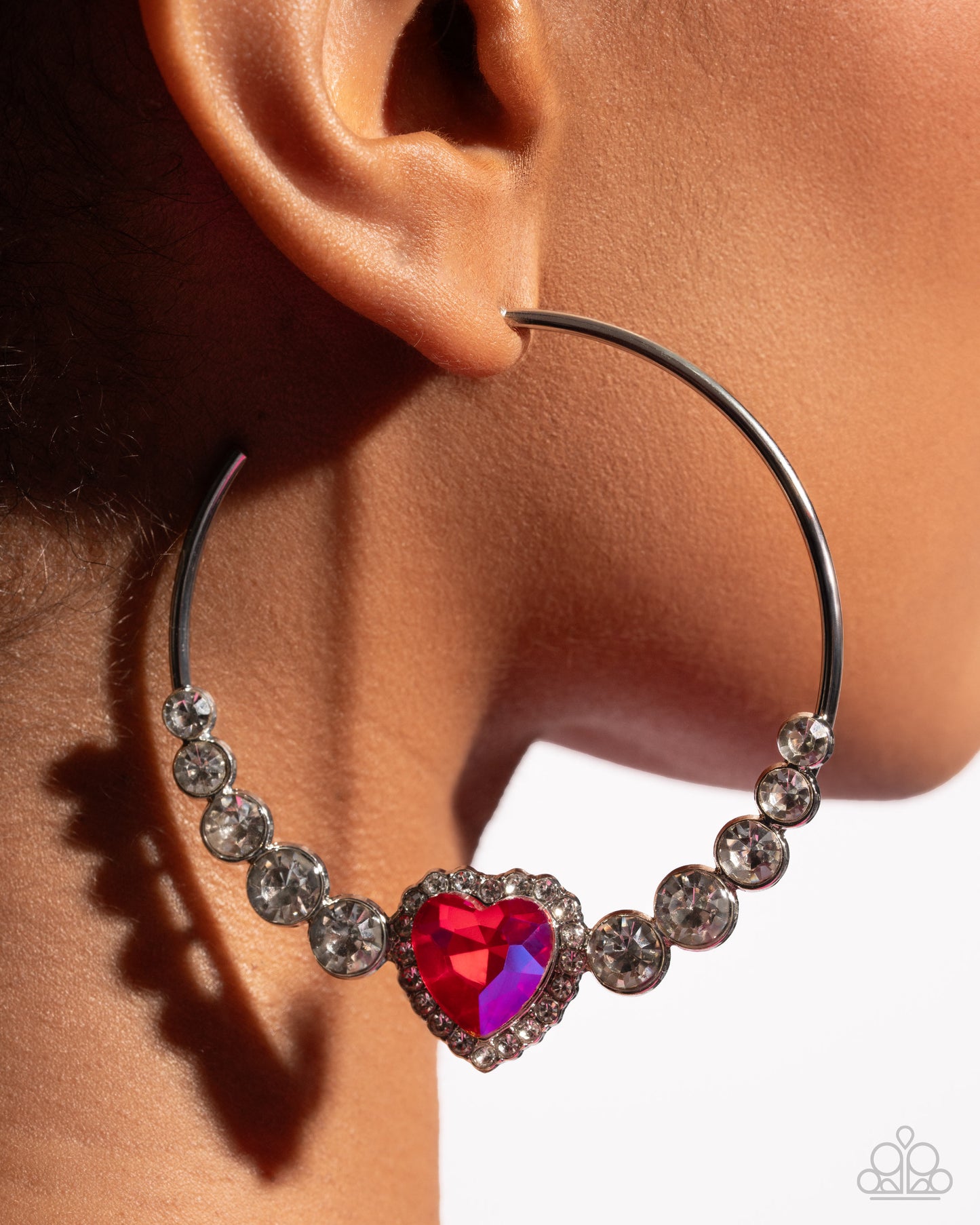 Courting Confidence - Pink Hoop Earring - Paparazzi