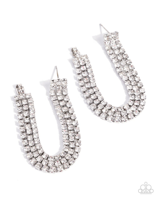 Delicate Daydream - White Post Earring - Paparazzi