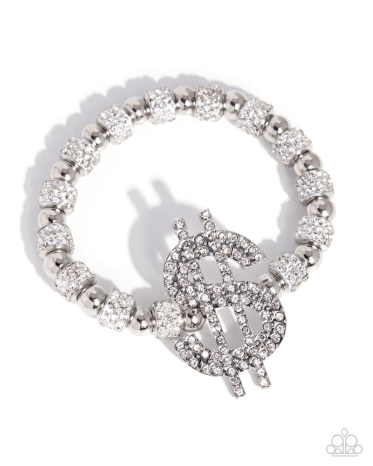 Wealthy Whimsy - White Bracelet