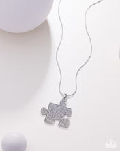 A Piece of the Puzzle White Necklace - Paparazzi - Dare2bdazzlin N Jewelry