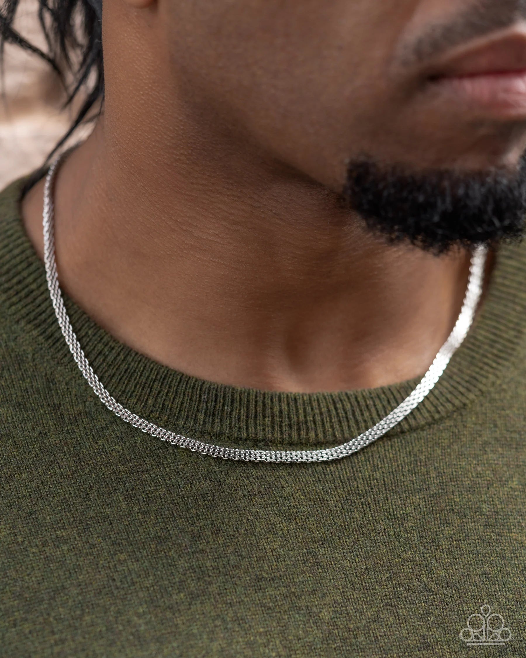 Chained Character Silver Necklace - Paparazzi - Dare2bdazzlin N Jewelry