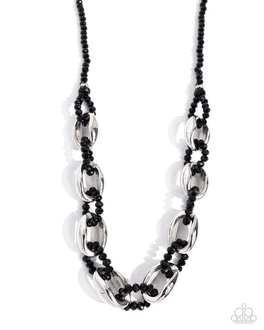 Flickering Fact Black Necklace - Paparazzi - Dare2bdazzlin N Jewelry
