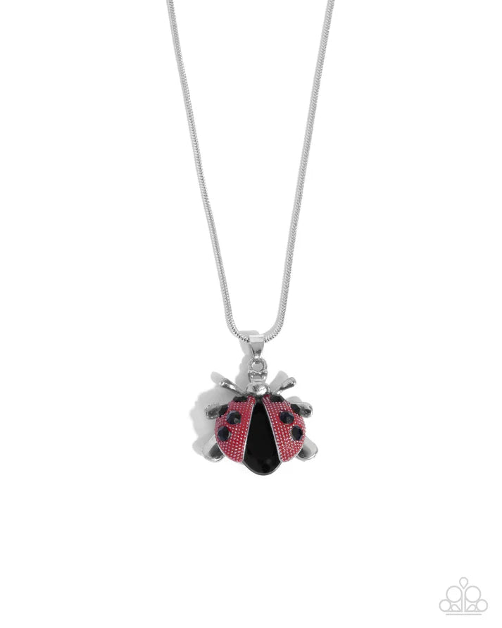 Ladybug Legend Red Necklace - Paparazzi - Dare2bdazzlin N Jewelry