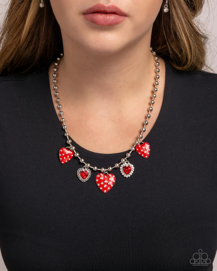 Mutual Affection Red Necklace - Paparazzi - Dare2bdazzlin N Jewelry