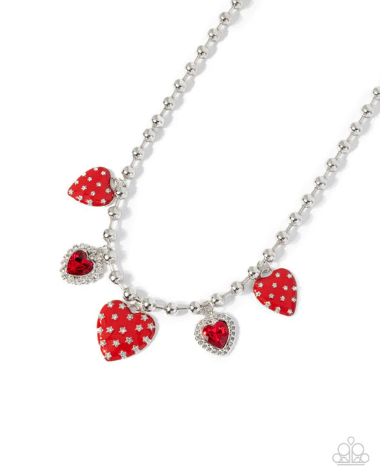 Mutual Affection Red Necklace - Paparazzi - Dare2bdazzlin N Jewelry