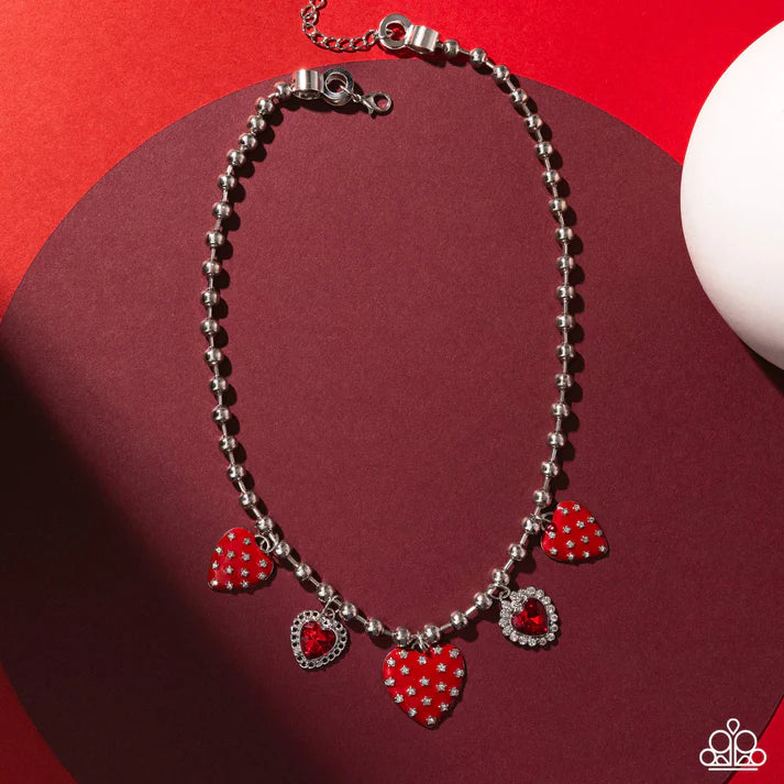 Mutual Affection Red Necklace - Paparazzi - Dare2bdazzlin N Jewelry