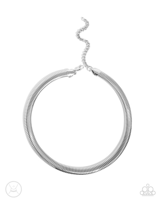 Choker Of The Century - Silver Choker - Paparazzi - Dare2bdazzlin N Jewelry
