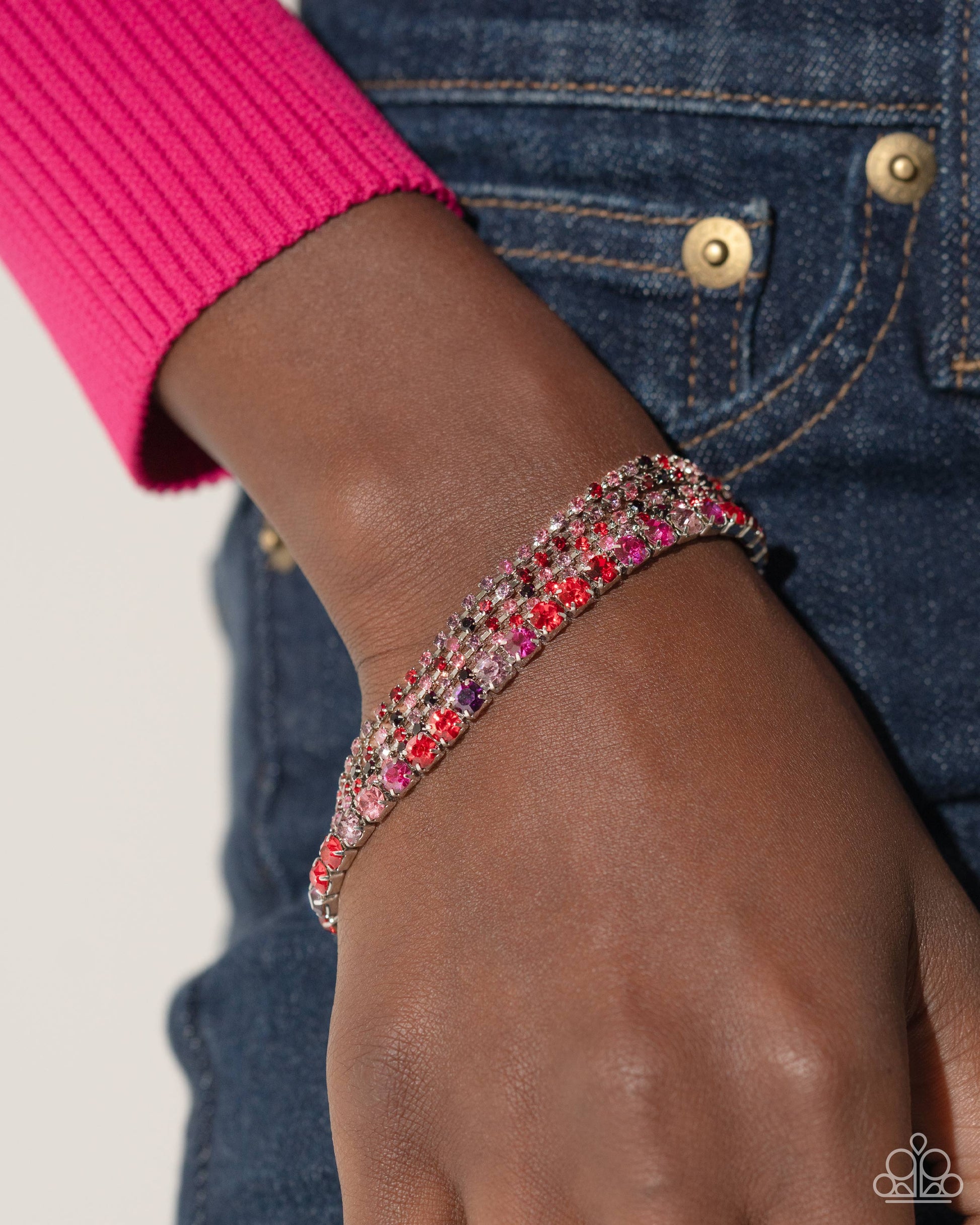 Chic Connection - Red Necklace and Serendipitous Strands - Red Bracelet Set - Paparazzi - Dare2bdazzlin N Jewelry