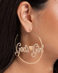 Shine with Purpose Gold Hoop Earring - Dare2bdazzlin N Jewelry
