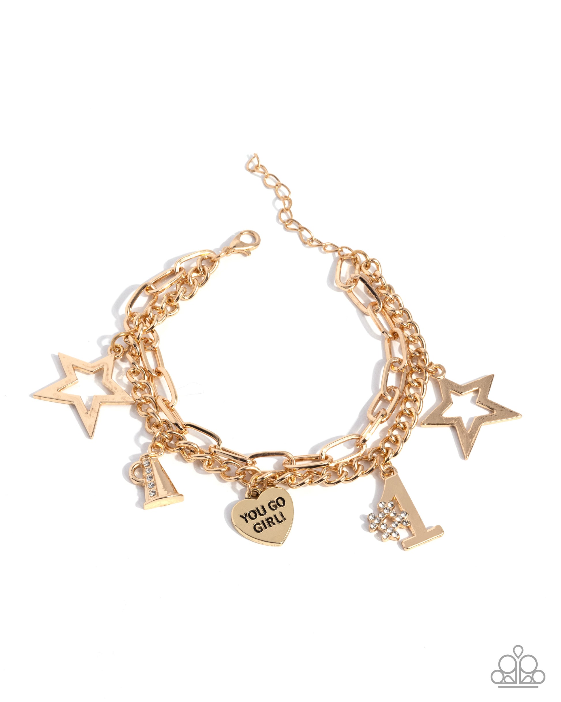 Team Spirit Gold Bracelet - Paparazzi - Dare2bdazzlin N Jewelry