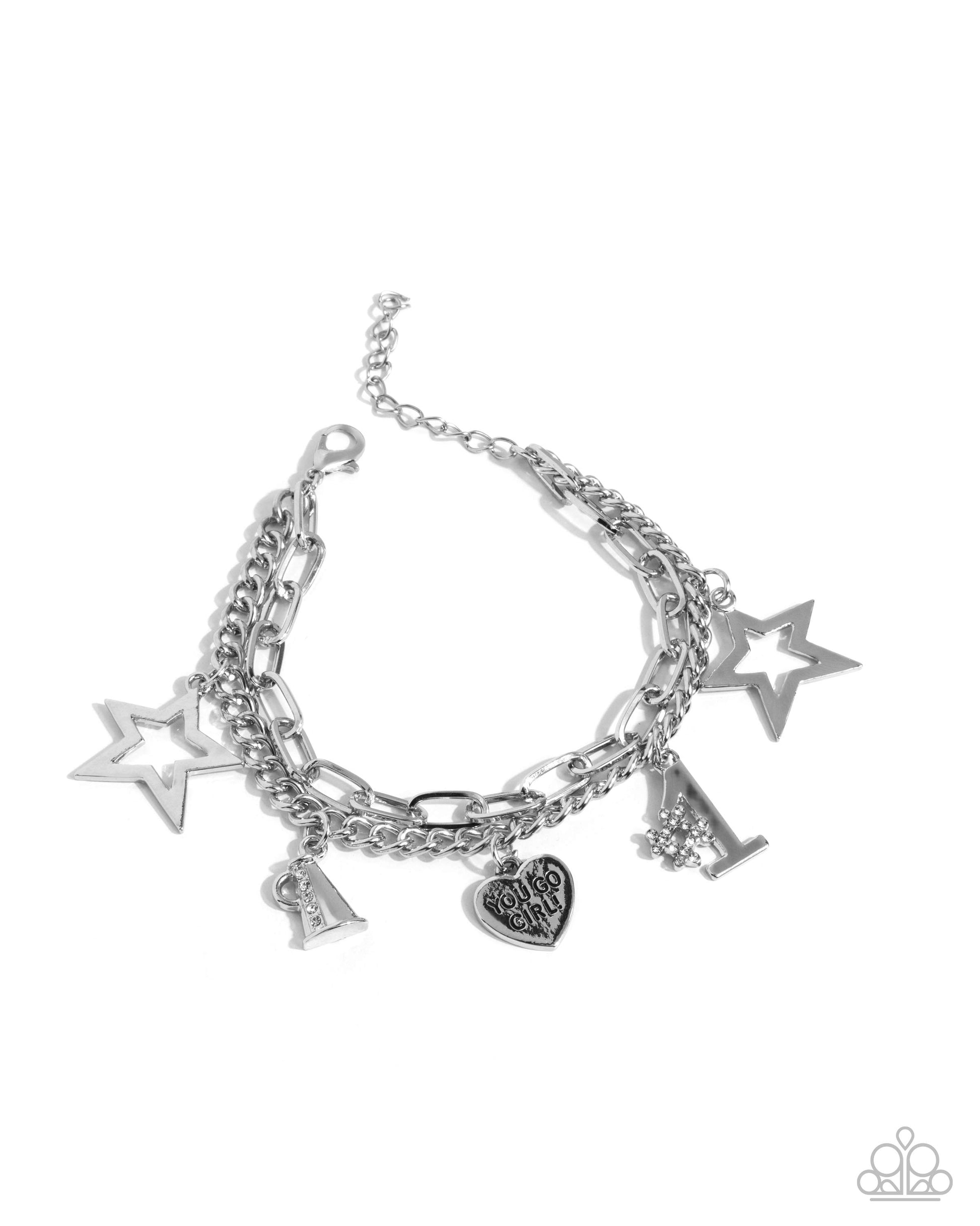 Team Spirit White Bracelet - Paparazzi - Dare2bdazzlin N Jewelry