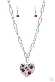 Online Dating Red Necklace - Paparazzi - Dare2bdazzlin N Jewelry