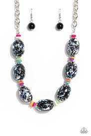 No Laughing SPLATTER Multi Earring - Paparazzi - Dare2bdazzlin N Jewelry