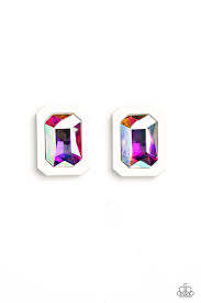 Edgy Emeralds Multi Post Earring - Paparazzi - Dare2bdazzlin N Jewelry