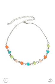 Vivid at Heart Green Choker - Paparazzi - Dare2bdazzlin N Jewelry
