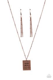 Mama MVP Copper Necklace - Paparazzi - Dare2bdazzlin N Jewelry