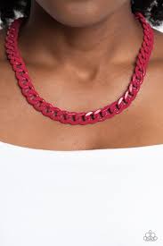 Painted Powerhouse Pink Necklace - Paparazzi - Dare2bdazzlin N Jewelry