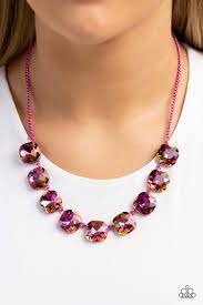 Combustible Command Pink Necklace - Paparazzi - Dare2bdazzlin N Jewelry