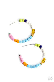 Multicolored Mambo Multi Hoop Earring - Paparazzi - Dare2bdazzlin N Jewelry