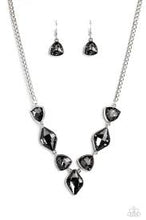 Load image into Gallery viewer, Glittering Geometrics Silver Necklace - Paparazzi - Dare2bdazzlin N Jewelry
