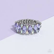 Kaleidoscopic Knockout Purple Ring - Paparazzi - Dare2bdazzlin N Jewelry