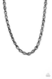 Grit and Gridiron Black Necklace - Paparazzi - Dare2bdazzlin N Jewelry