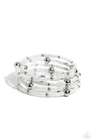Refined Retrograde White Bracelet - Paparazzi - Dare2bdazzlin N Jewelry
