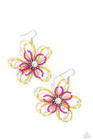 PEARL Crush Yellow Earring - Paparazzi - Dare2bdazzlin N Jewelry