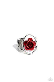 ROSE to My Heart Red RIng - Paparazzi - Dare2bdazzlin N Jewelry