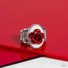 ROSE to My Heart Red RIng - Paparazzi - Dare2bdazzlin N Jewelry