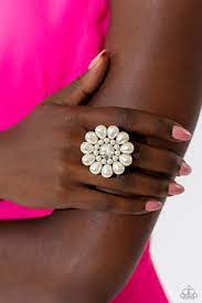 PEARL Talk - White Ring - Paparazzi - Dare2bdazzlin N Jewelry