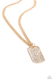 Glitzy Gauge Gold Necklace - Paparazzi - Dare2bdazzlin N Jewelry