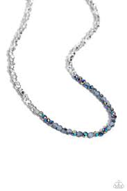 Backstage Beauty Silver Necklace - Paparazzi - Dare2bdazzlin N Jewelry