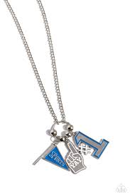 Cheering Section Blue Necklace - Paparazzi - Dare2bdazzlin N Jewelry