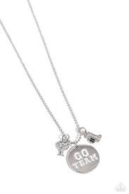 Go Team White Necklace - Paparazzi - Dare2bdazzlin N Jewelry