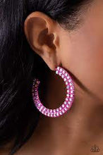 Load image into Gallery viewer, Flawless Fashion Pink Hoop Earring - Paparazzi - Dare2bdazzlin N Jewelry
