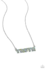 Truth Trinket Blue Necklace - Paparazzi - Dare2bdazzlin N Jewelry