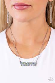 Truth Trinket Blue Necklace - Paparazzi - Dare2bdazzlin N Jewelry