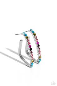 Triangular Tapestry Multi Hoop Earring - Dare2bdazzlin N Jewelry