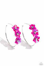 Ethereal Embellishment - Pink Earring - Paparazzi - Dare2bdazzlin N Jewelry