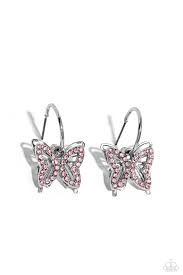 Lyrical Layers Pink Hoop Earring - Paparazzi - Dare2bdazzlin N Jewelry