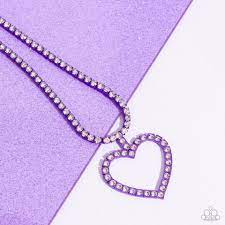 Flirting Fancy Purple Necklace - Paparazzi - Dare2bdazzlin N Jewelry