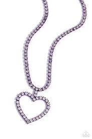 Flirting Fancy Purple Necklace - Paparazzi - Dare2bdazzlin N Jewelry